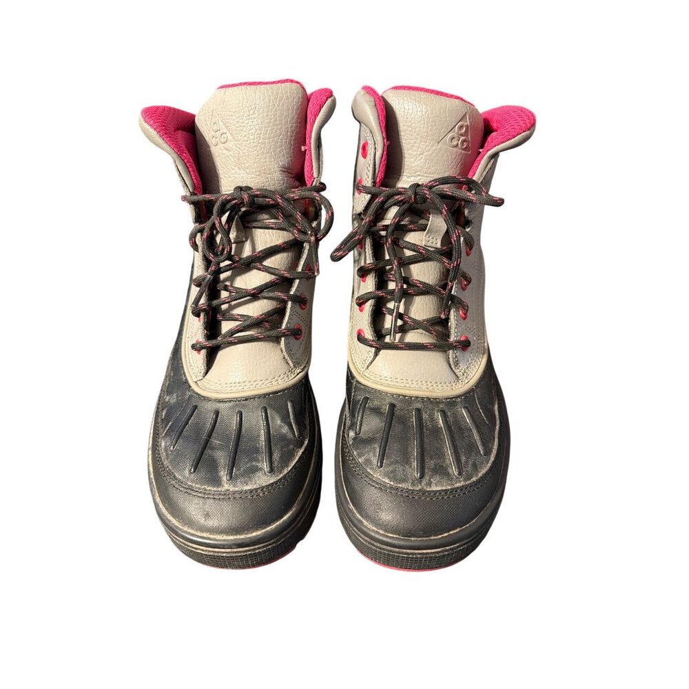 Nike Youth ACG Woodside Boots 524876-003 Black Gray Pink Lace Up Sz 5.5 Y